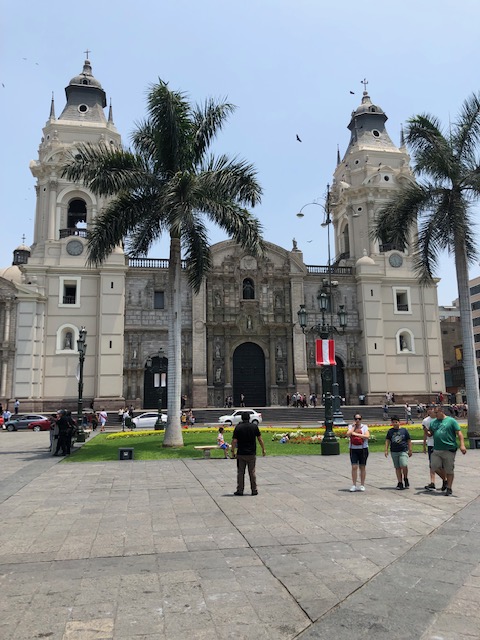 Walking in City Square of Lima 19 JAN 2019